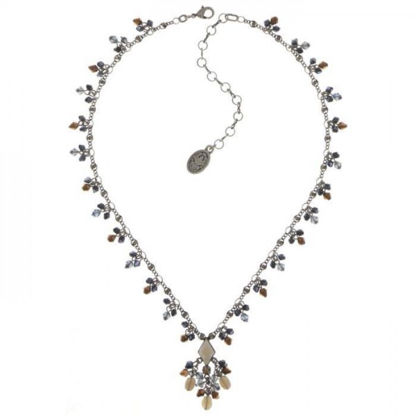 Konplott Arabic Nights Halskette mit einem eleganten weiß grauem Element
