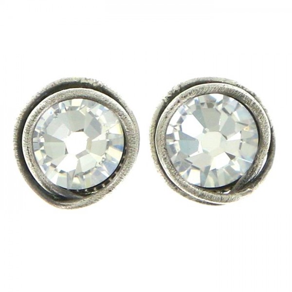 Konplott Sparkle Twist Ohrstecker in weiß