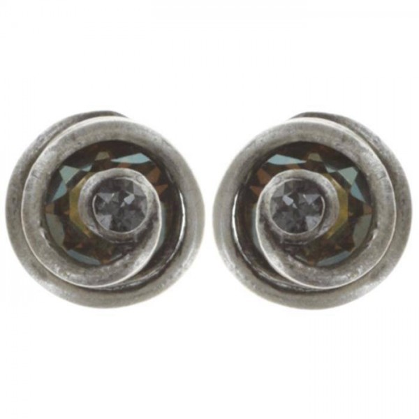 Konplott Dragon Shield Ohrstecker grün rund