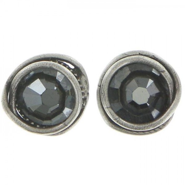 Konplott Sparkle Twist Ohrstecker schwarz