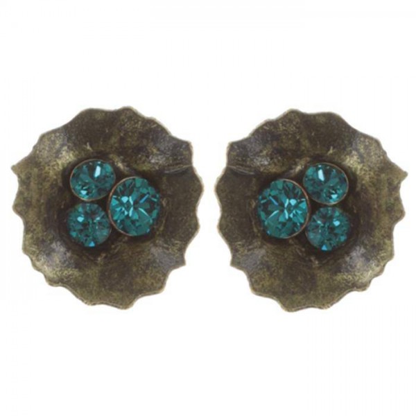 Konplott Samurai Bloom Ohrstecker blau grün