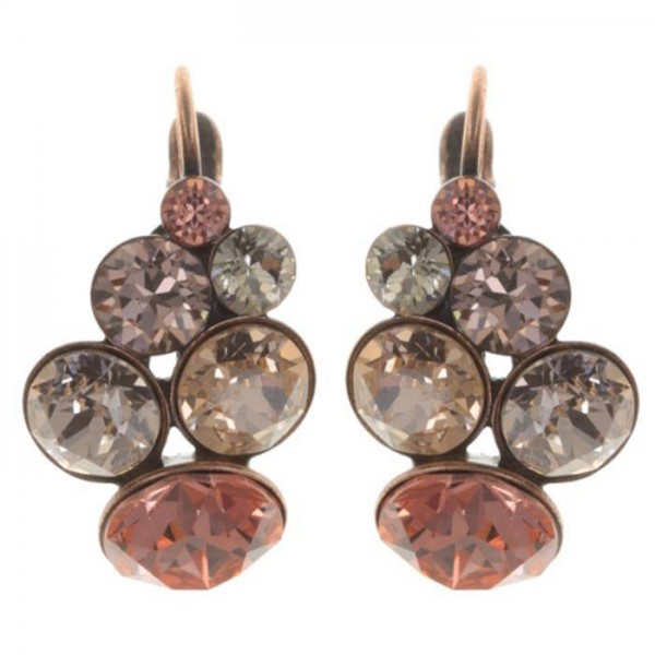 Petit Glamour Ohrring mit beige pinken Swarovski Elements