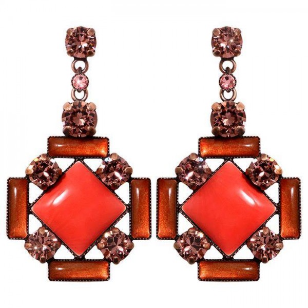 Ohrhaenger von Konplott aus der Kollektion Art Deco in einem tollen rot