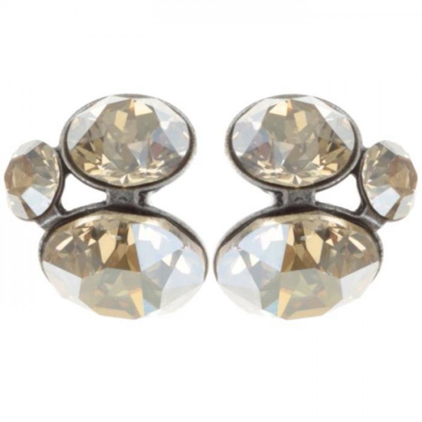 Konplott Disco Star Ohrstecker beige