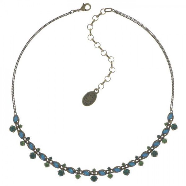 Konplott Mini Treasure Kette in elegantem dunkelgrün