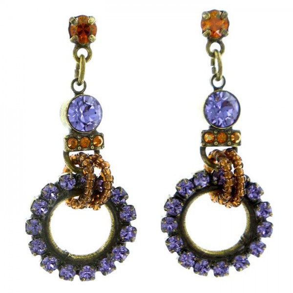 Konplott langer Ohrhänger African Glam braun/lila