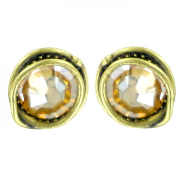 Konplott Sparkle Twist Ohrstecker in beige