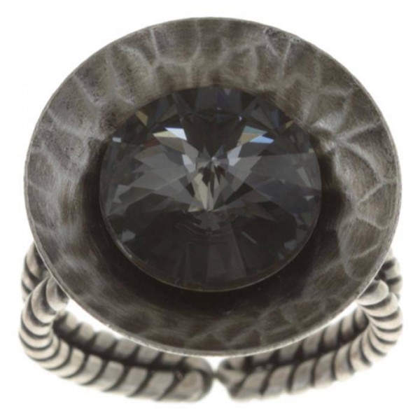 Konplott Rivoli Concave Ring schwarz