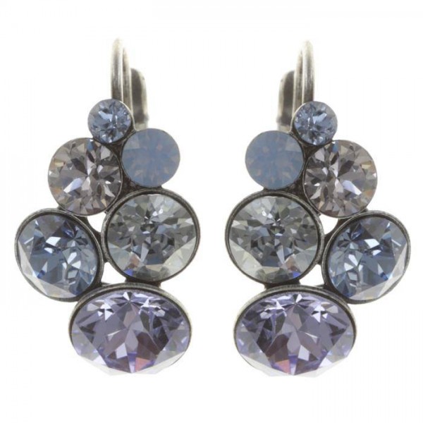 Petit Glamour blau lila farbener Ohrring