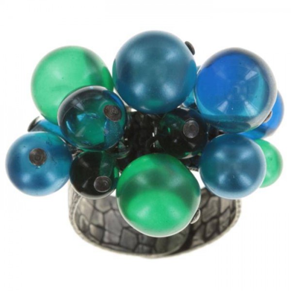 Konplott Caviar de Luxe Ring blau grün