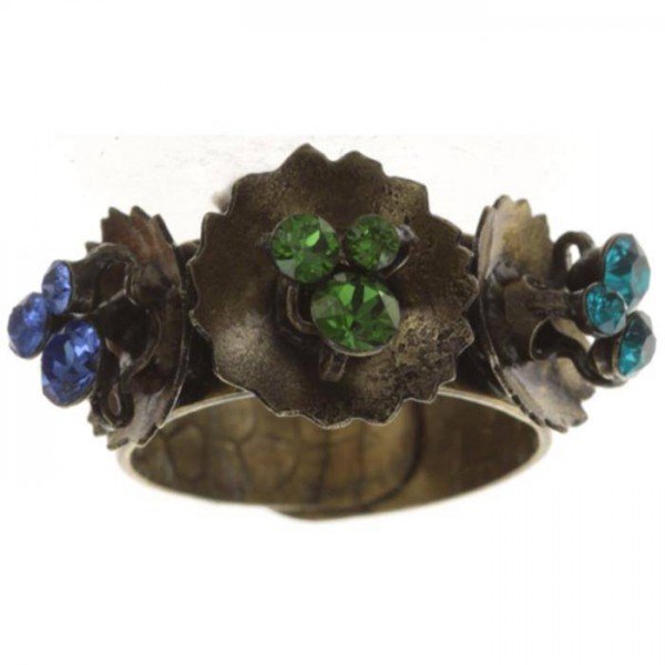 Konplott Samurai Bloom Ring blau grün