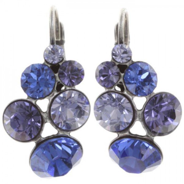 Ohrringe in blau lila aus der Konplott kollektion Petit Glamour