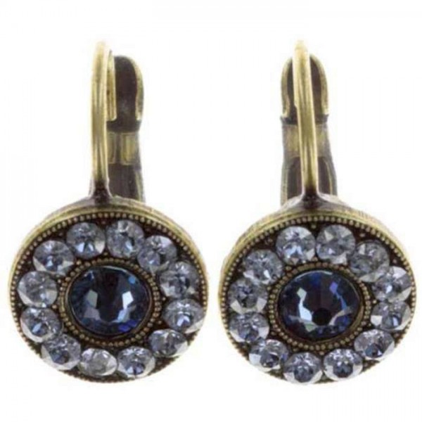Konplott edle Spell on you Ohrringe in blau grau erstrahlen mit 13 Swarovski Elements