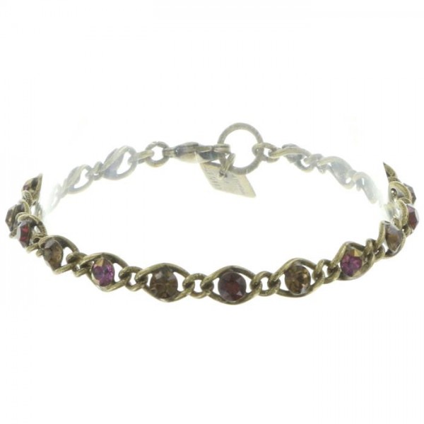 Konplott Magic Fireball Armband besetzt mit 17 rot braunen Swarovski Elements