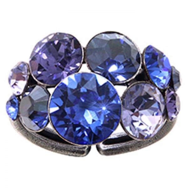 Ring in blau lila aus der Konplott Kollektion Petit Glamour mit Swarovski Elements bestückt