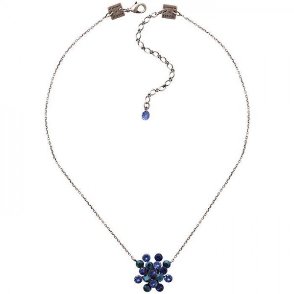 Schicke Magic Fireball Halskette von Konplott mit Swarovski Elements in blau multi
