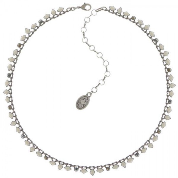 Schicke Halskette von Konplott Arabic Nights in weiß grau