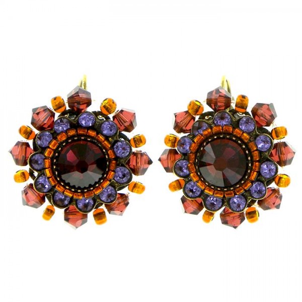 Konplott Ohrring African Glam braun/lila