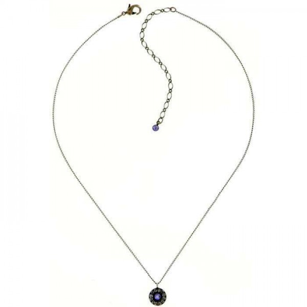 Konplott Spell on you Halskette im trendigen blau lila erstrahlt mit 13 Swarovski Elements