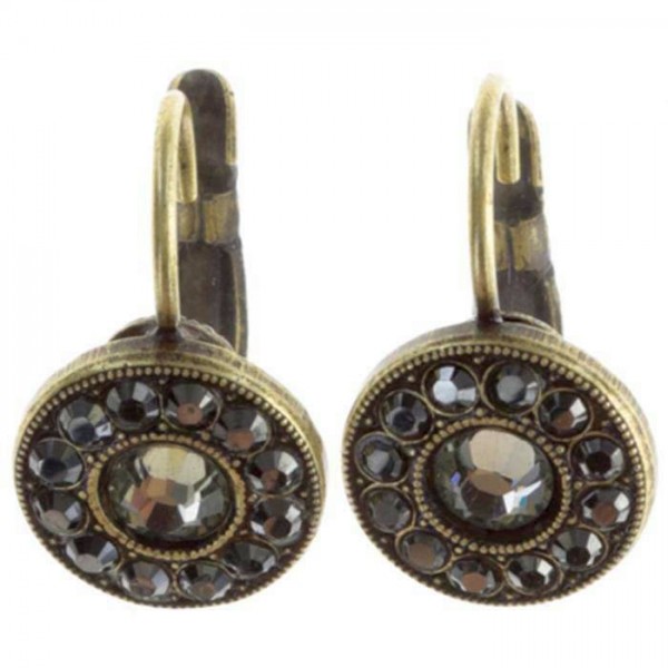 Konplott Spell on you Ohrringe in grau schwarz erstrahlen mit funkelnden Swarovski Elements