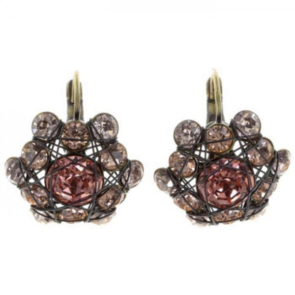 Konplott Bened Lights Ohrringe erstrahlen mit 13 Swarovski Elements in beige multi